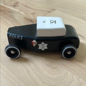 CandyLab Vintage Black Police Toy Car
